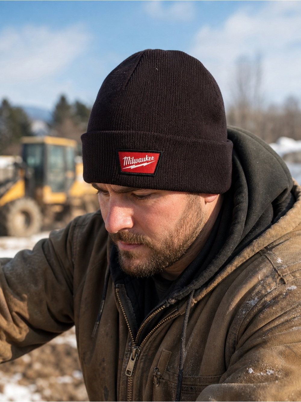 NWT Milwaukee Tool Black Rib-Knit Cuffed Beanie